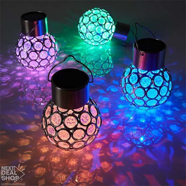 Solar-Powered Multi-Color LED Crystal Ball