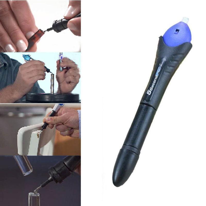 5 Second Fix Pen UV Light Repair Glue Liquid plastic Welding tool Purpose  Kit