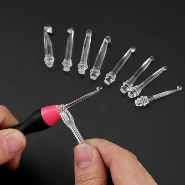 Rechargeable 9 in 1 Lighted Crochet Hooks