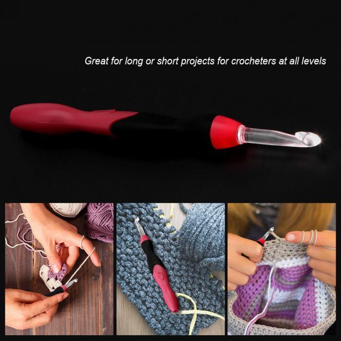 Rechargeable 9 in 1 Lighted Crochet Hooks