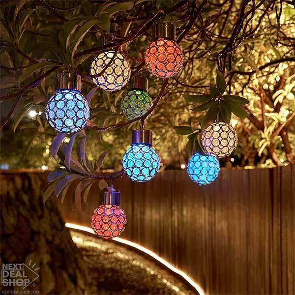 Solar-Powered Multi-Color LED Crystal Ball