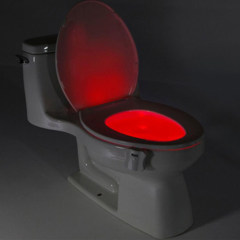 8-COLOR LED SENSORED TOILET POTLIGHT